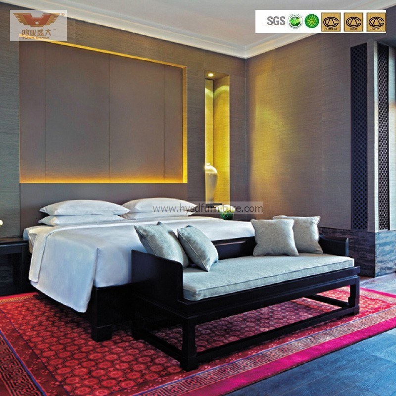 Современный индивидуальный деревянный отель спальня мебель спальня (HY-039)