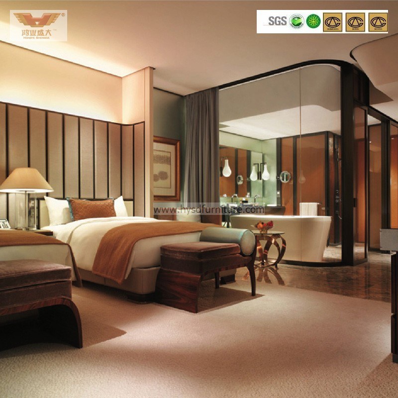Новый дизайн Coustomized Five Stars Hotel Suite мебель спальни (HY-027)