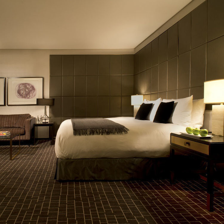 Двойная королева кровать современная деревянная гостиная отель спальня мебель