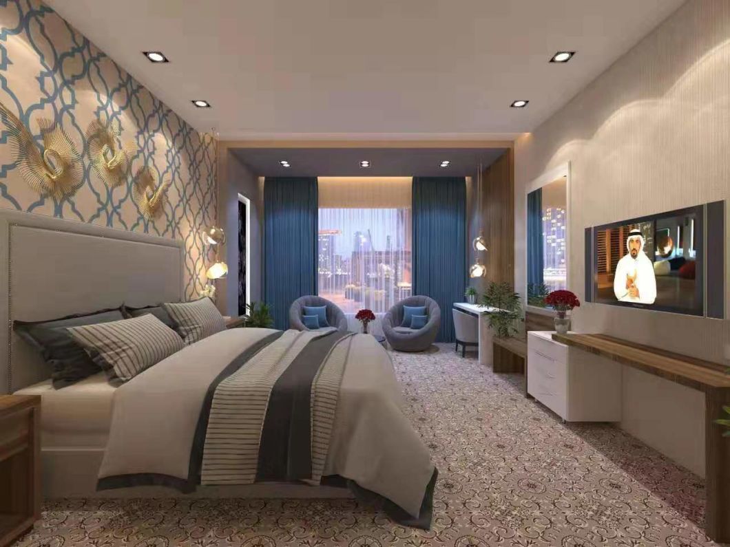 Ensemble de chambre &agrave; coucher de meubles d'h&ocirc;tel 3 &eacute;toiles commercial personnalis&eacute;