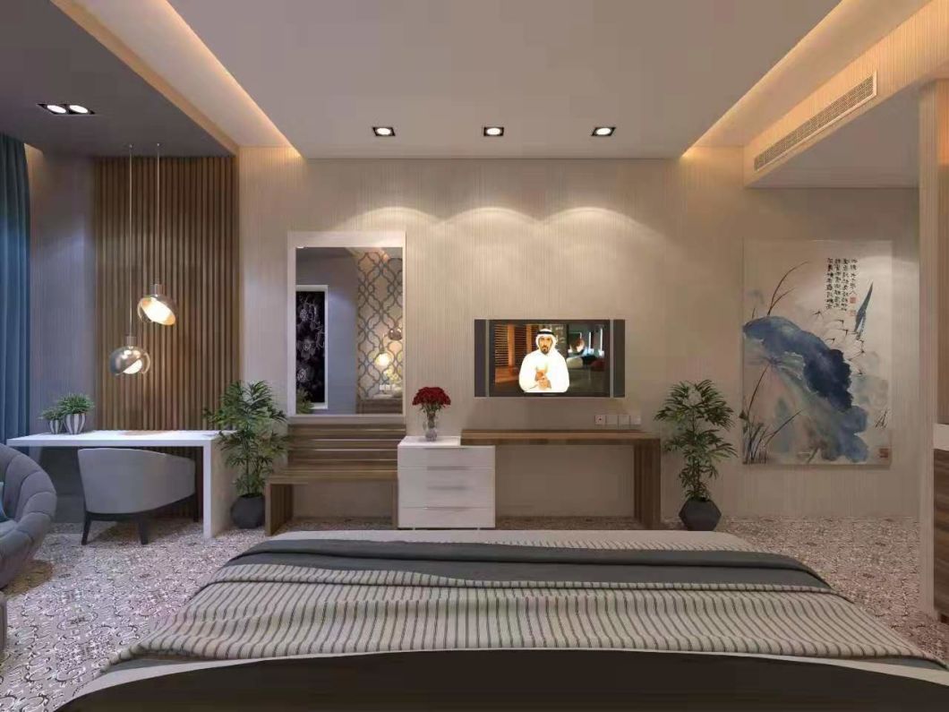 Ensemble de chambre &agrave; coucher de meubles d'h&ocirc;tel 3 &eacute;toiles commercial personnalis&eacute;